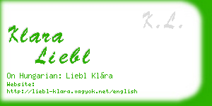 klara liebl business card